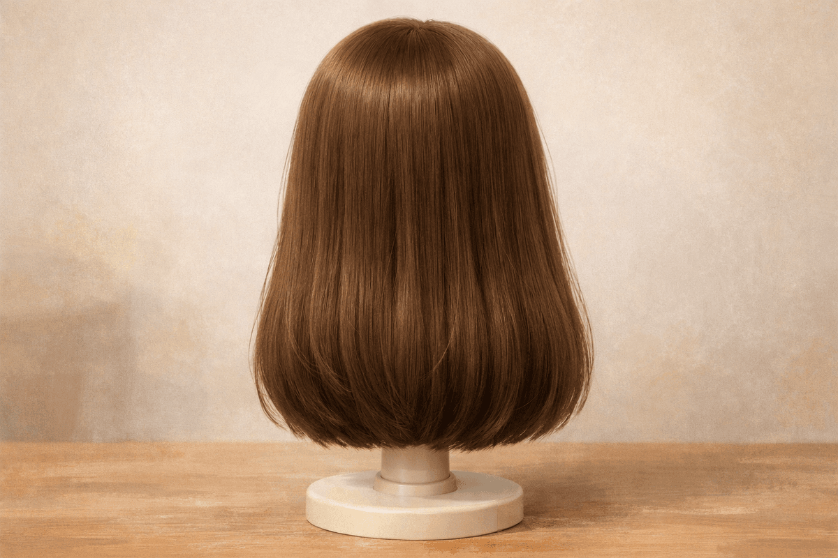 Corte longo com pontas preservadas em manequim