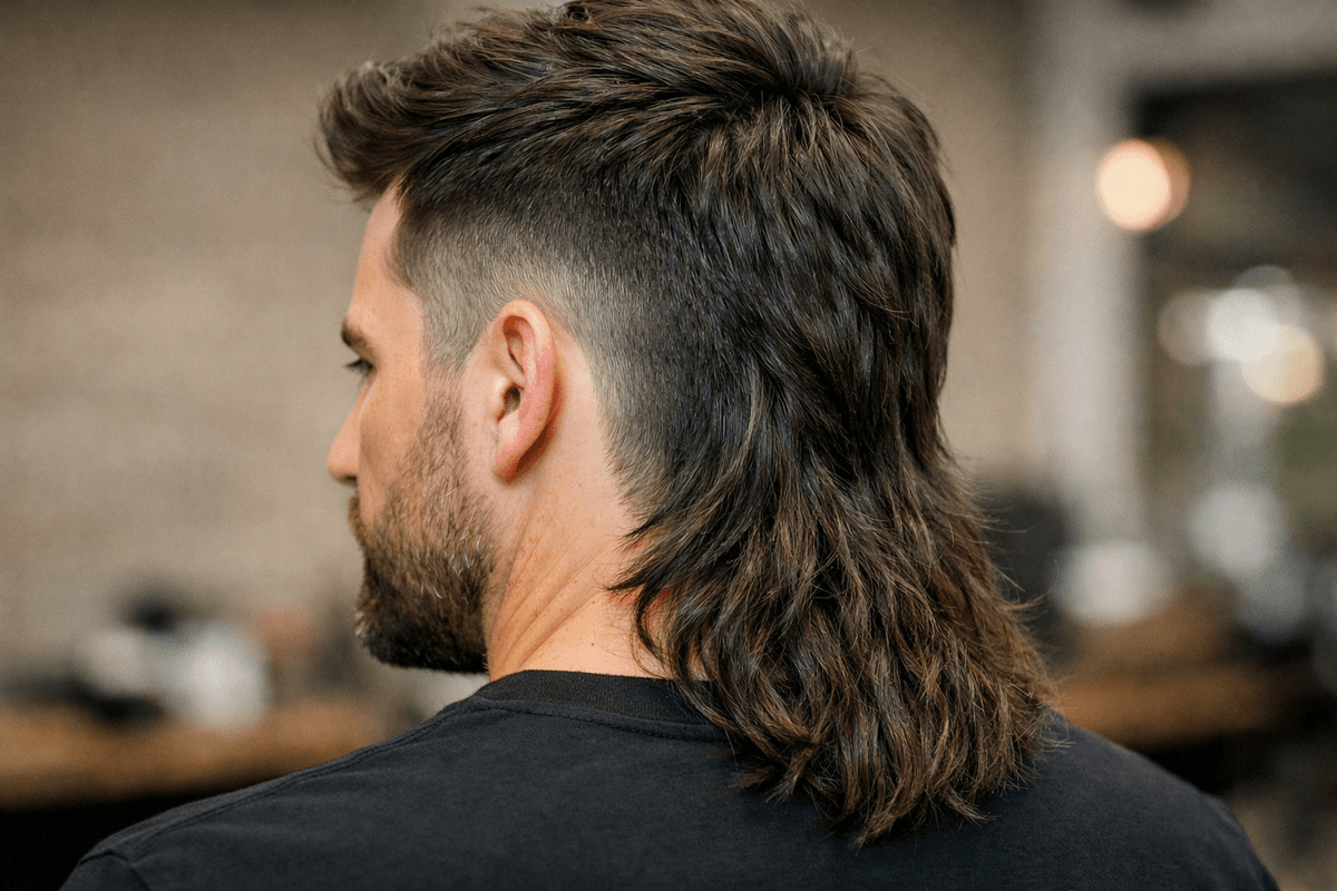 Detalhes da transição lateral e da nuca do mullet