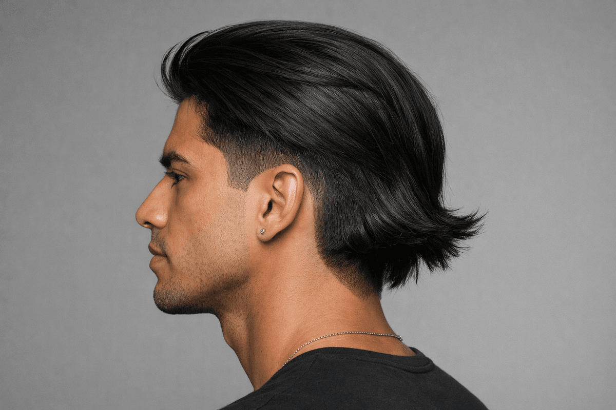 Corte maracá com lateral raspada em undercut