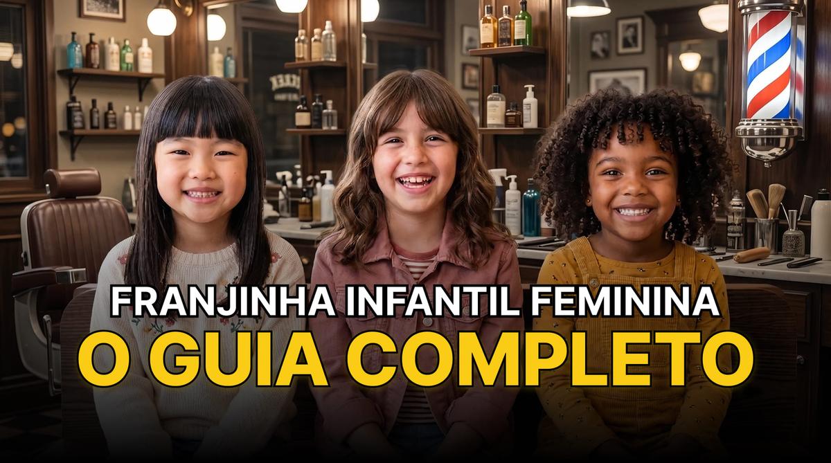 Tipos de franjas infantil, guia completo por idade e tipo de cabelo.
