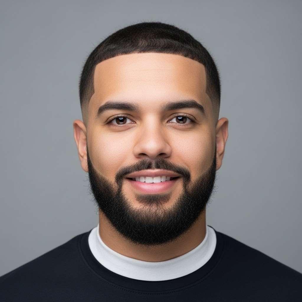homem com visagismo de barba degrade