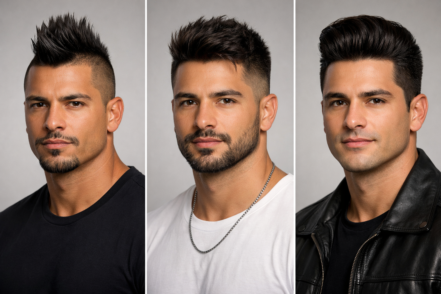 Moicano ao lado de undercut e pompadour