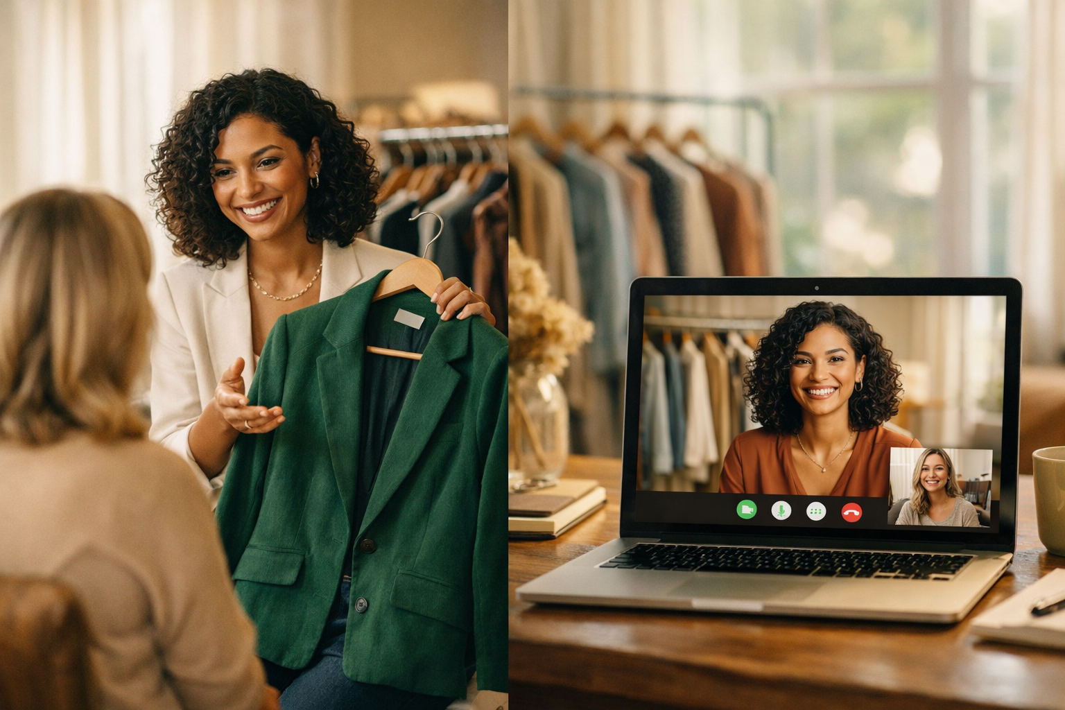 Comparativo de consultoria de personal stylist online e consultoria presencial