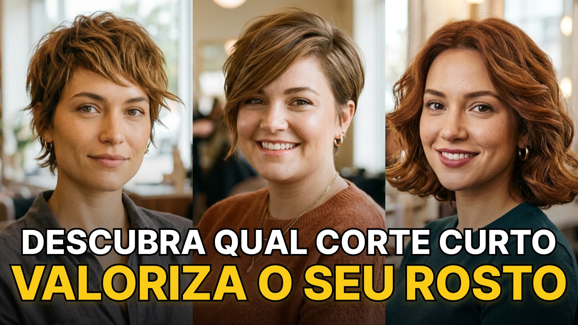 Cortes de Cabelo Feminino Curto: Um guia por Formato de Rosto