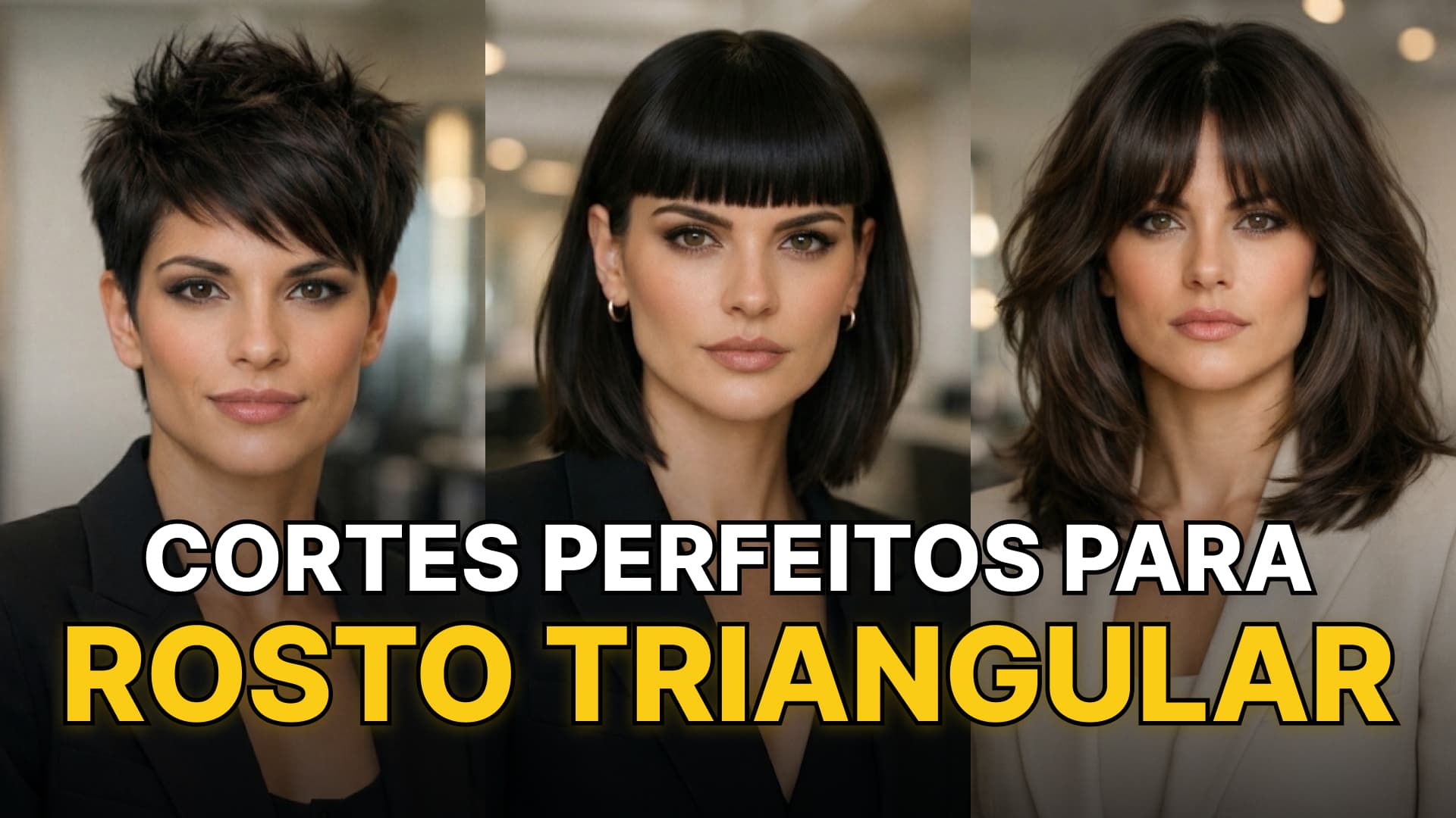 Corte de Cabelo para Rosto Triangular: 5 Estilos com Volume