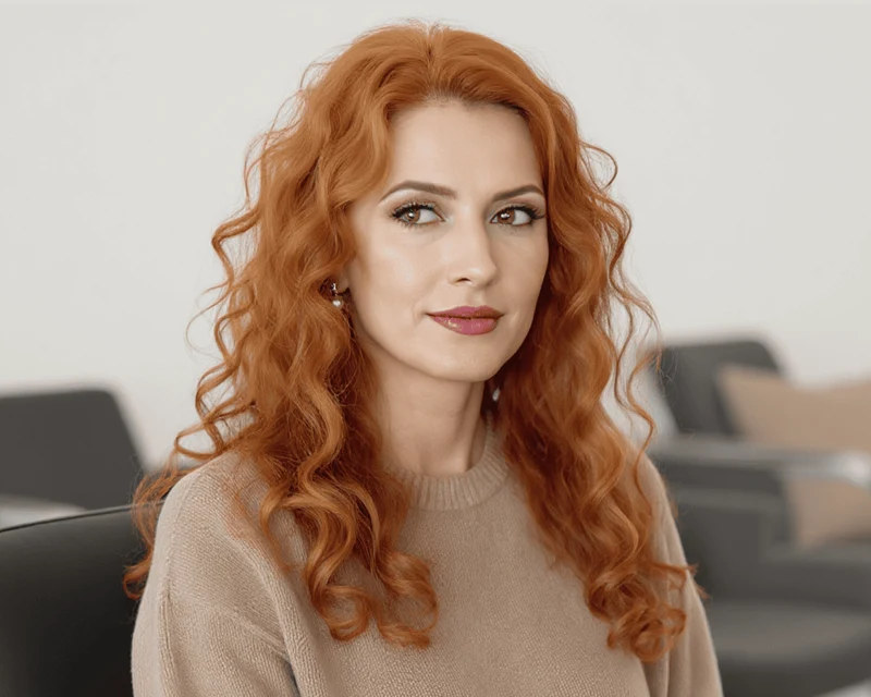 Referência de cabelo longo e ondulado